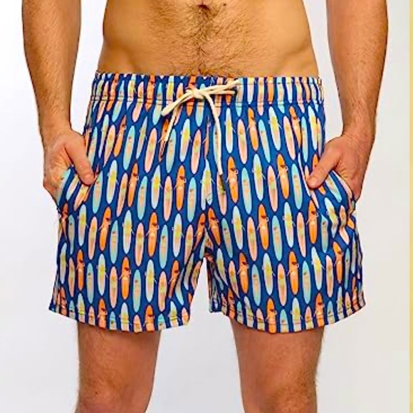 TWO LEFT FEET Men’s LongBoard Babes Lined Swim Trunks Size MEDIUM Summer Beach - Picture 11 of 14